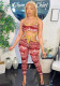 Women's Casual Graffiti Print Sexy Jumpsuit