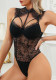 Fashionable Sexy See-Through Lace Bodysuit