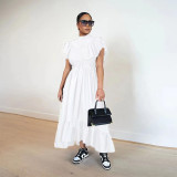 Women Retro Skirt Loose French Shirt Dress