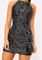 Women Summer Sequin Mini Dress