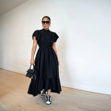 Women Retro Skirt Loose French Shirt Dress