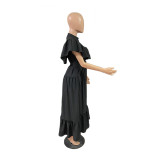 Women Retro Skirt Loose French Shirt Dress