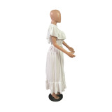 Women Retro Skirt Loose French Shirt Dress