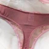 Women Lace Embroidered Bra Flower Embroidered Underwire Sexy LingerieSet