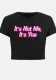 Spring Women's Street Fashion Round Neck Short Sleeve T-Shirt Letter Print Crop Strap Top