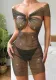 Women's Summer Rhinestone Fishnet Nightclub Dress