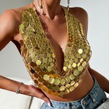 Women Sequin Sexy Chest Chain Music Festival Party Nightclub Hot Body Chain