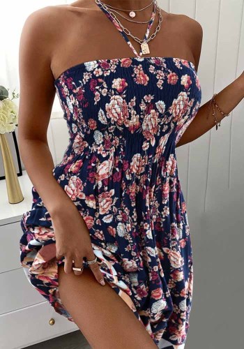 Women Summer Sexy Sleeveless Halter Neck Dress