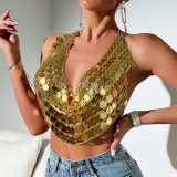 Women Sequin Sexy Chest Chain Music Festival Party Nightclub Hot Body Chain