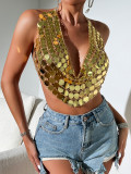 Women Sequin Sexy Chest Chain Music Festival Party Nightclub Hot Body Chain