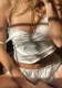 Summer Women sexy lace vest and shorts two-piece set