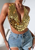 Women Sequin Sexy Chest Chain Music Festival Party Nightclub Hot Body Chain