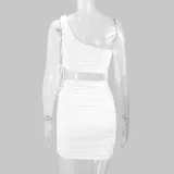 Women sexy hollow pleated Bodycon Dress
