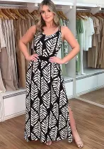 Women Backless Slit Pocket Lace-Up Maxi Dress
