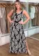 Women Backless Slit Pocket Lace-Up Maxi Dress