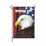 Linen Double-Sided Hanging Flag Yard Decoration American Garden Flag