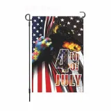 Linen Double-Sided Hanging Flag Yard Decoration American Garden Flag