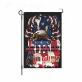 Linen Double-Sided Hanging Flag Yard Decoration American Garden Flag