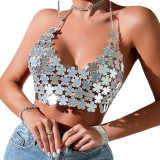 Women's Strap Floral Vest Sexy Crop Top Short Camisole