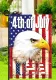 Linen Double-Sided Hanging Flag Yard Decoration American Garden Flag