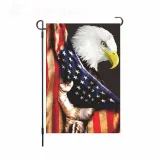 Linen Double-Sided Hanging Flag Yard Decoration American Garden Flag