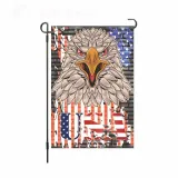 Linen Double-Sided Hanging Flag Yard Decoration American Garden Flag