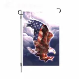 Linen Double-Sided Hanging Flag Yard Decoration American Garden Flag