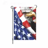 Linen Double-Sided Hanging Flag Yard Decoration American Garden Flag
