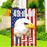 Linen Double-Sided Hanging Flag Yard Decoration American Garden Flag