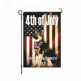 Linen Double-Sided Hanging Flag Yard Decoration American Garden Flag