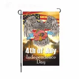 Linen Double-Sided Hanging Flag Yard Decoration American Garden Flag