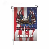 Linen Double-Sided Hanging Flag Yard Decoration American Garden Flag