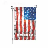 Linen Double-Sided Hanging Flag Yard Decoration American Garden Flag