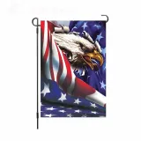 Linen Double-Sided Hanging Flag Yard Decoration American Garden Flag