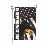 Linen Double-Sided Hanging Flag Yard Decoration American Garden Flag