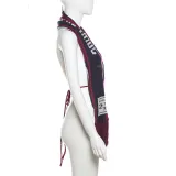 Summer Women Sexy Backless Strappy Tassel Printed Scarf Top