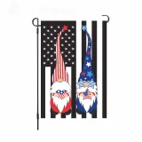 Linen Double-Sided Hanging Flag Yard Decoration American Garden Flag