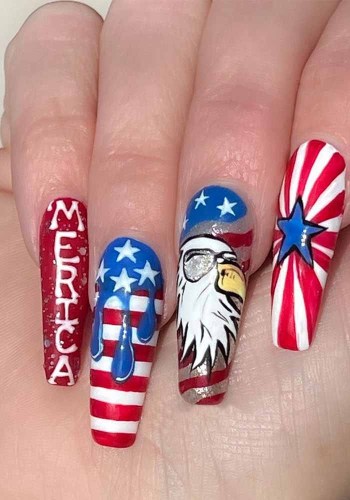 American Flag Wearable Nail