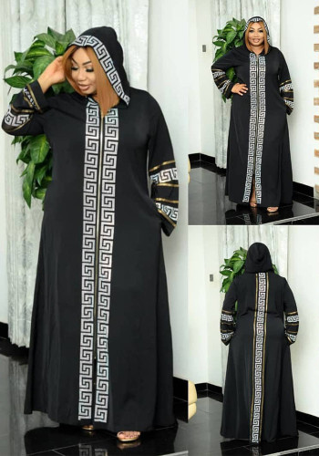African Women Dress Muslim Hot Diamond Hooded Robe