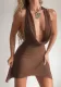 Women Sexy Halter Neck Backless Bodycon Dress