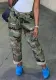 Spring Summer Women's Ripped Hollow Camouflage Long Pants