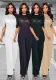 Women's Fashion Sequins Half Sleeve Wide-Leg Chic Ladies Jumpsuit