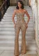 Women Sexy Strapless Off-shoulder Sequin Jumpsuits