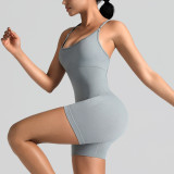 Women Seamless One-Piece Yoga Suit Hollow Sling Romper