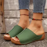 Wedge Heel Slippers Women's Thick-Soled Casual Sandals