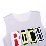 Autumn Street Style Women's Fashion Slim Letter Printed Vest Tops