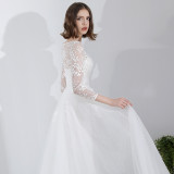 Luxury Embroidered Long Sleeve Bride Wedding Dress（Process Time Need 5-7 Days）