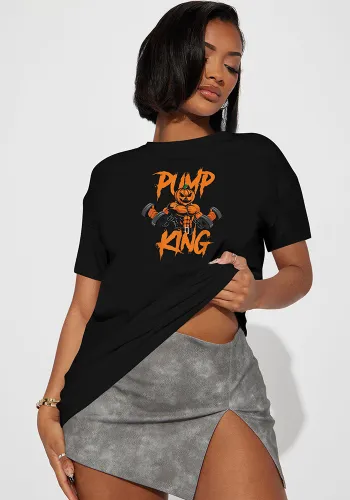 Women's Clothing Fashion Casual Print T-Shirt Top