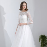 Luxury Embroidered Long Sleeve Bride Wedding Dress（Process Time Need 5-7 Days）