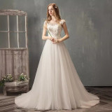 Luxury Wedding Dress White Lace Mesh Evening Dress Formal Party Gown（Process Time Need 5-7 Days）